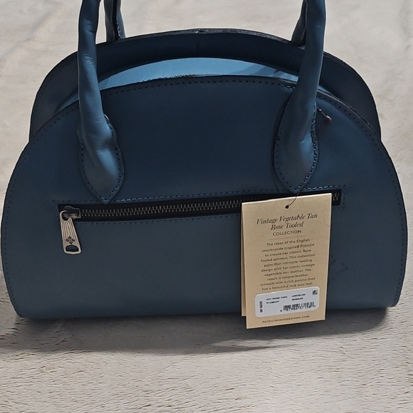 Patricia Nash Embossed Blue Shoulder Bag - Picture 7 of 14